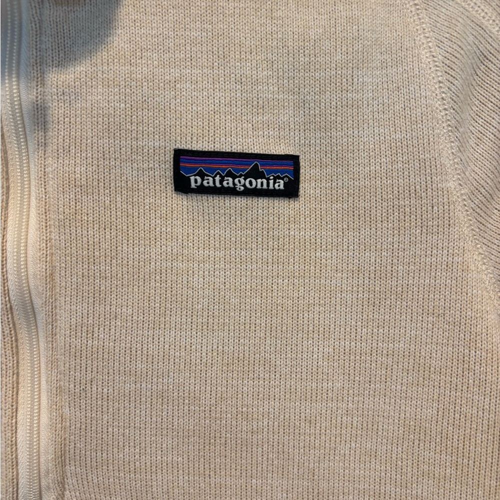 EUC Patagonia Cream Quarter-Zip Better Sweater Fleece Pullover - Picture 4 of 6